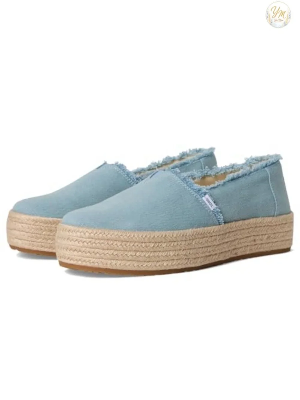 TOMS Valencia Platform Espadrille Women's Textile OrthoLite Cushioned Slip-On